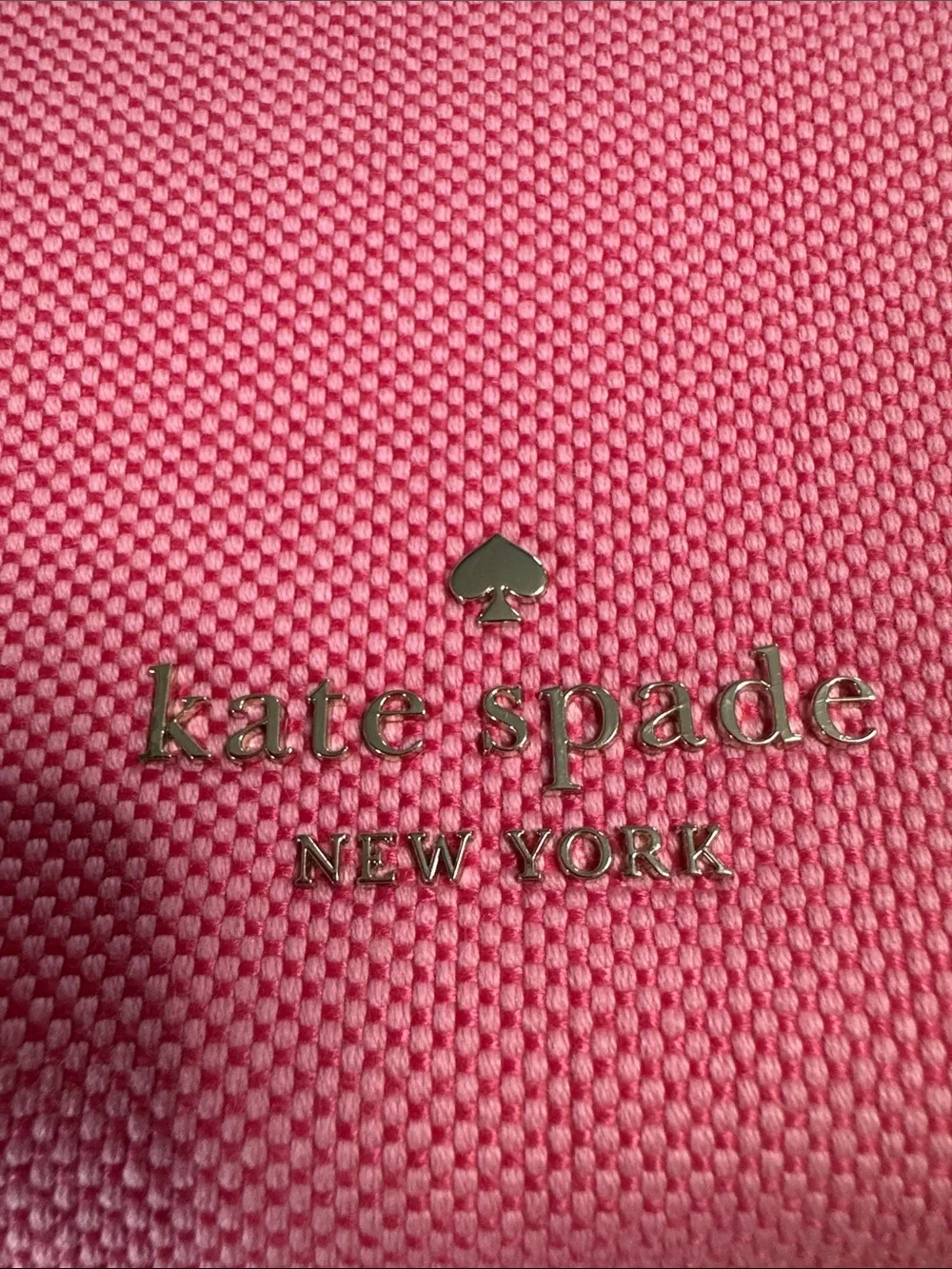 kate spade bright pink crossbody with striped strap and coin purse